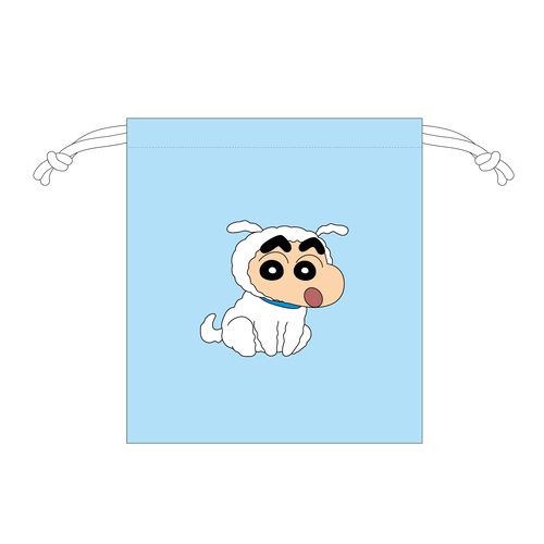 クレヨンしんちゃん サガラ刺繍巾着 シロしんちゃん | クレヨン